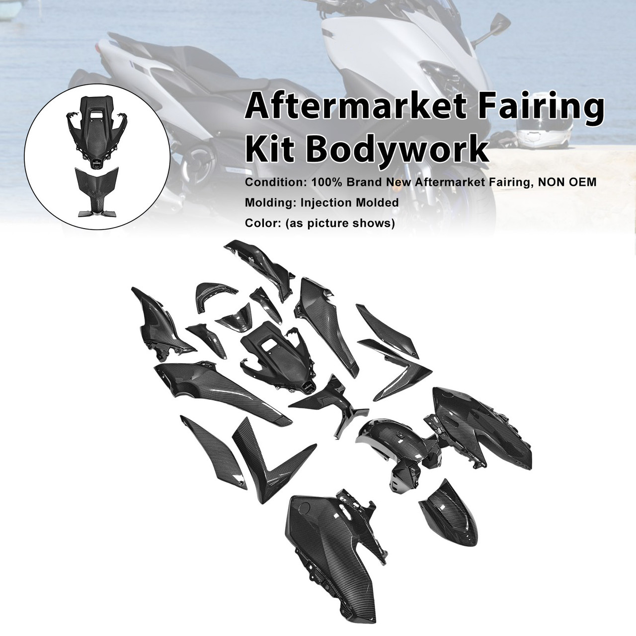 2025-2026 Yamaha TMAX560 Aftermarket Fairing Kit Bodywork#099 Generic