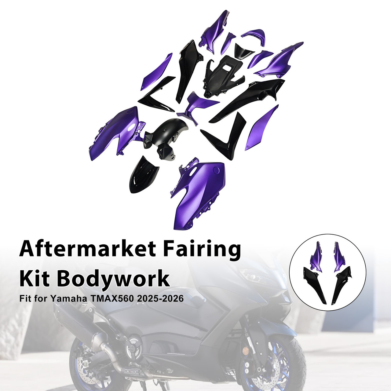 2025-2026 Yamaha TMAX560 Aftermarket Fairing Kit Bodywork#104 Generic