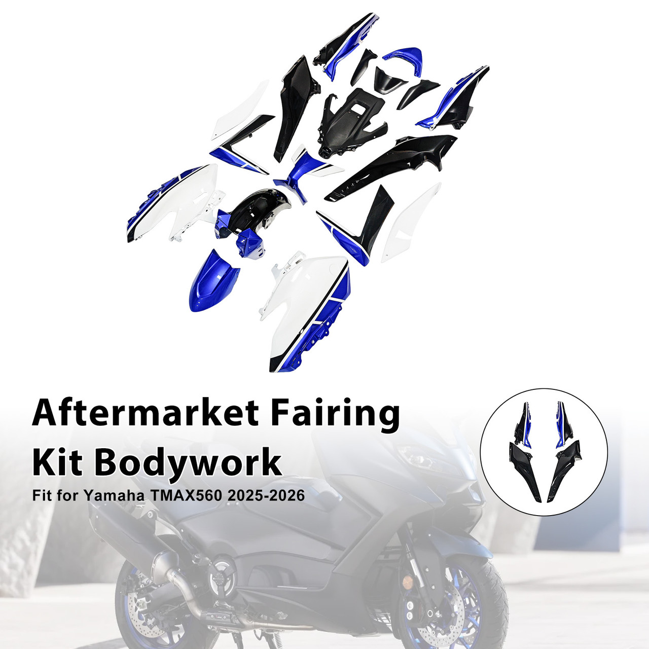 2025-2026 Yamaha TMAX560 Aftermarket Fairing Kit Bodywork#108 Generic