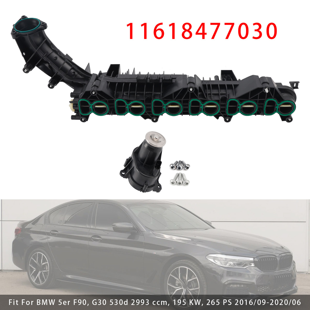 2015-2020 BMW B57 G01 G02 G30 G31 G32 Inlet Intake Manifold With Motor 11618477030 Generic