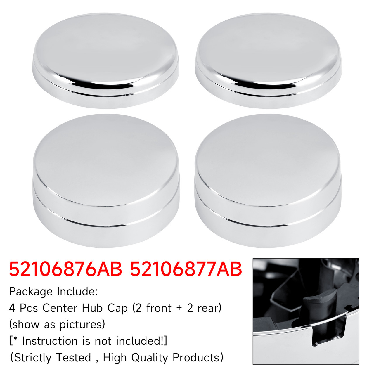 2003-2010 Dodge Ram 3500 Dually 4X Center Hub Cap 52106877AB Generic