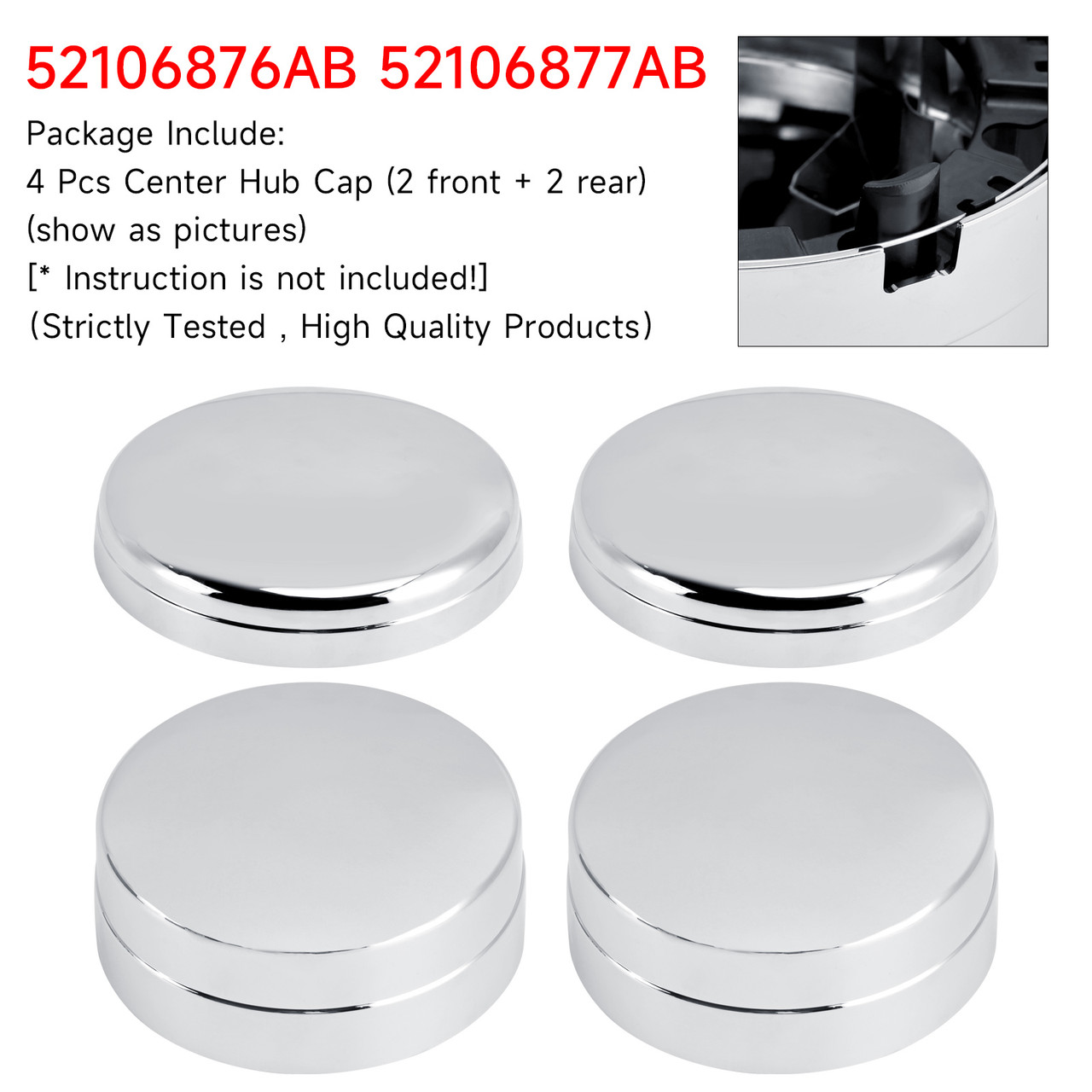 2003-2010 Dodge Ram 3500 Dually 4X Center Hub Cap 52106877AB Generic