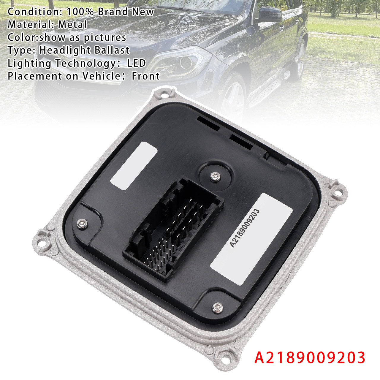 2012-2015 Mercedes Benz GL-Class X166 LED Headlight Control Module Ballast A2189009203 Generic