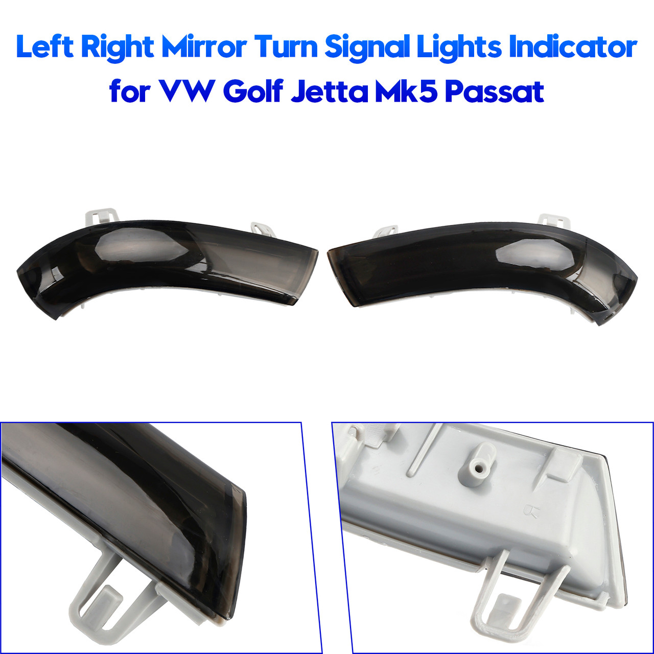 2003-2010 Sharan Pair Side Mirror Indicator Turn Signal Light 1K0949101 Smoke Generic