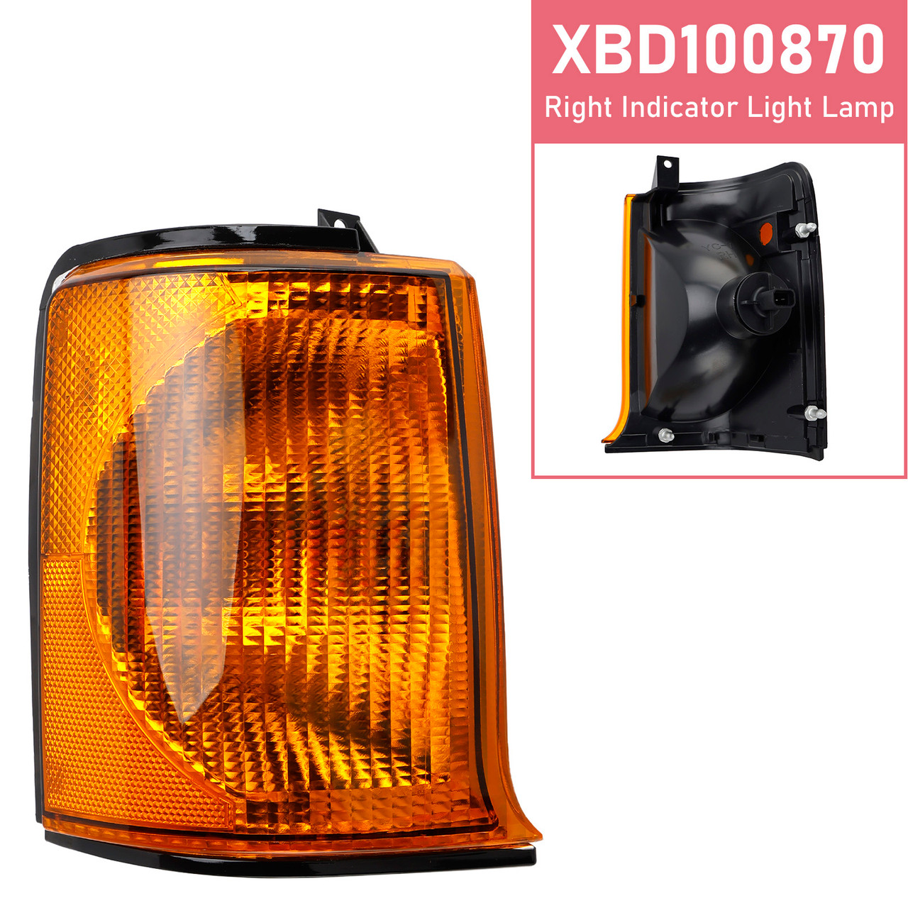 1999-2002 Land Rover Discovery 2 Pre-Facelift Models Right Indicator Light Lamp XBD100870 Yellow Generic