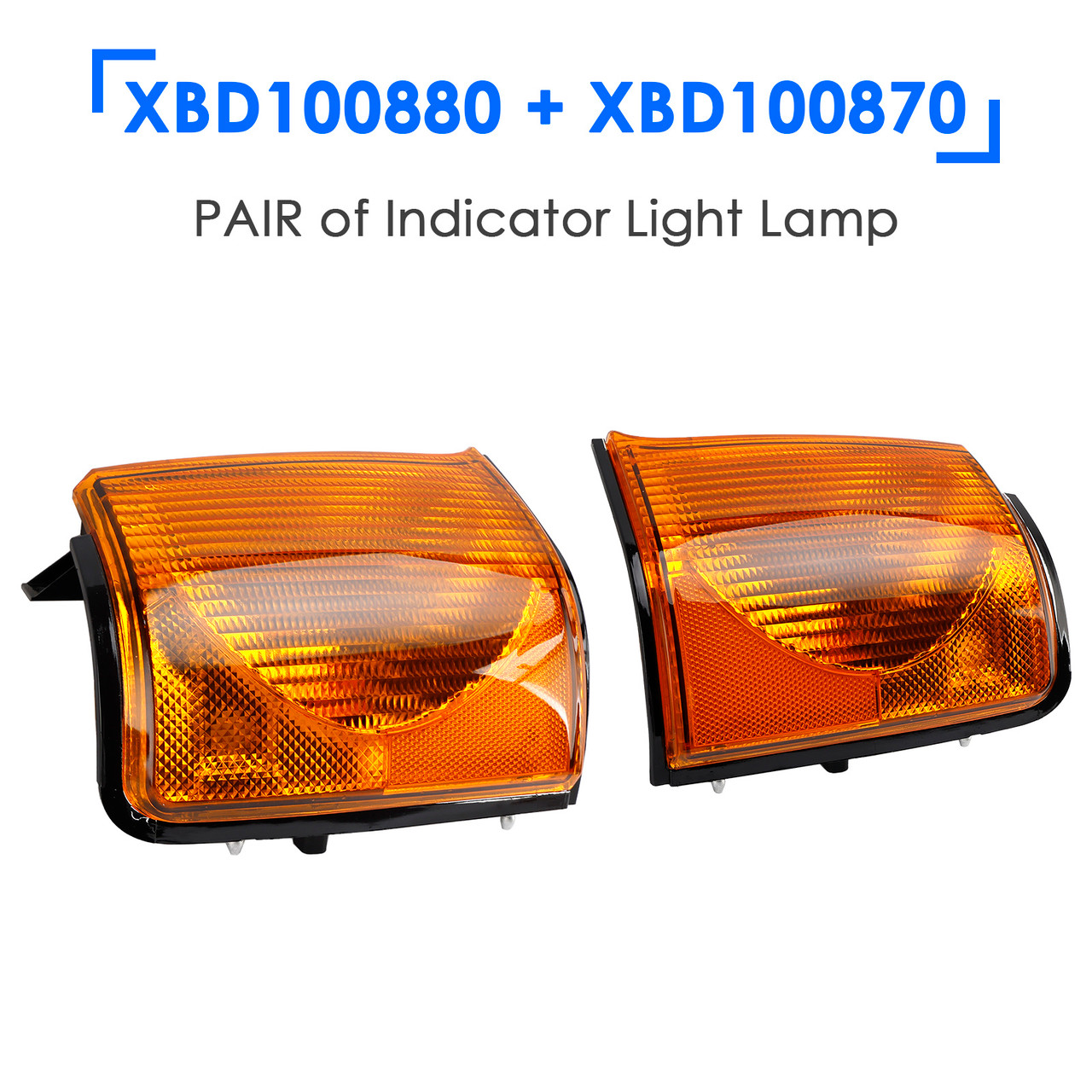 1999-2002 Land Rover Discovery 2 Pre-Facelift Models PAIR of Indicator Light Lamp XBD100880 XBD100870 Yellow Generic