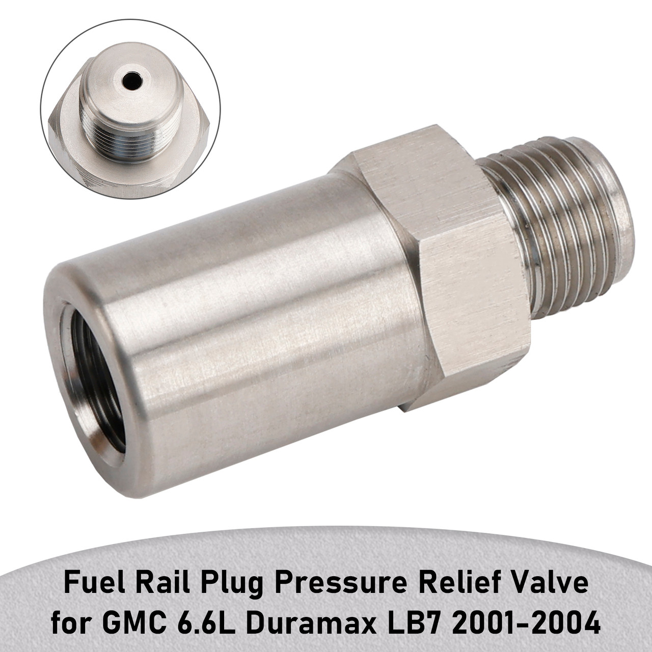 2001-2004 Chevrolet Silverado 2500HD/3500HD 6.6L Fuel Rail Plug Pressure Relief Valve Generic