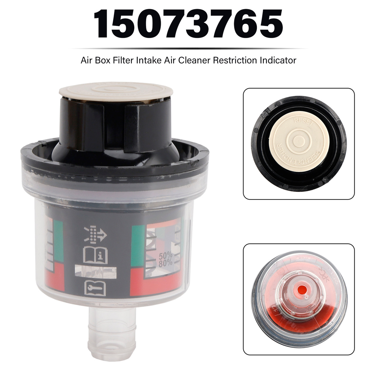1999-2006 GM Truck/SUV models Air Box Filter Intake Air Cleaner Restriction Indicator 15073765 Generic