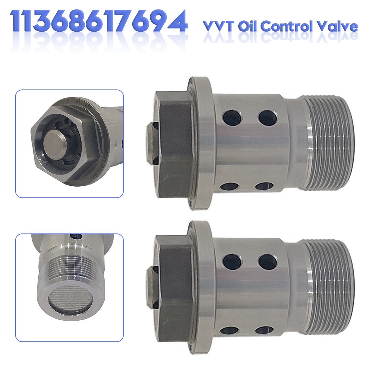 2014-2020 MINI COOPER 2pc Engine Variable Valve Timing VVT Oil Control Valve 11368617694 Generic