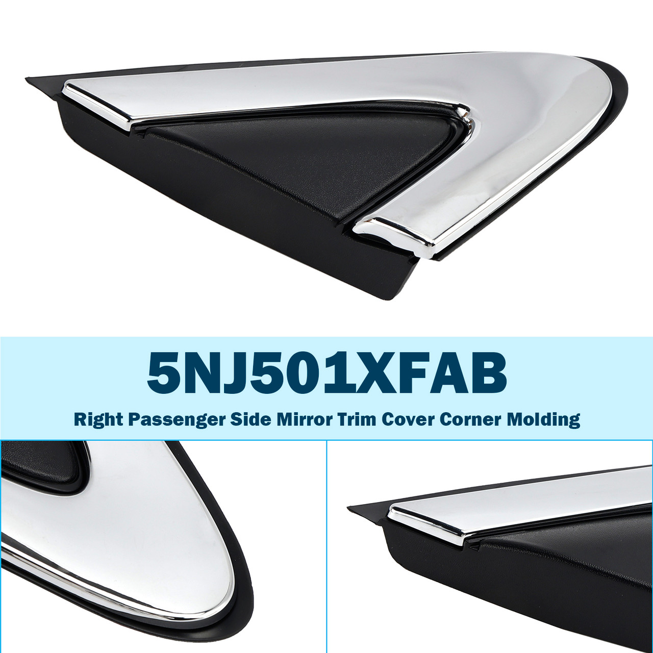 2015-2017 Chrysler 200 Right Passenger Side Mirror Trim Cover Corner Molding 5NJ501XFAA Generic