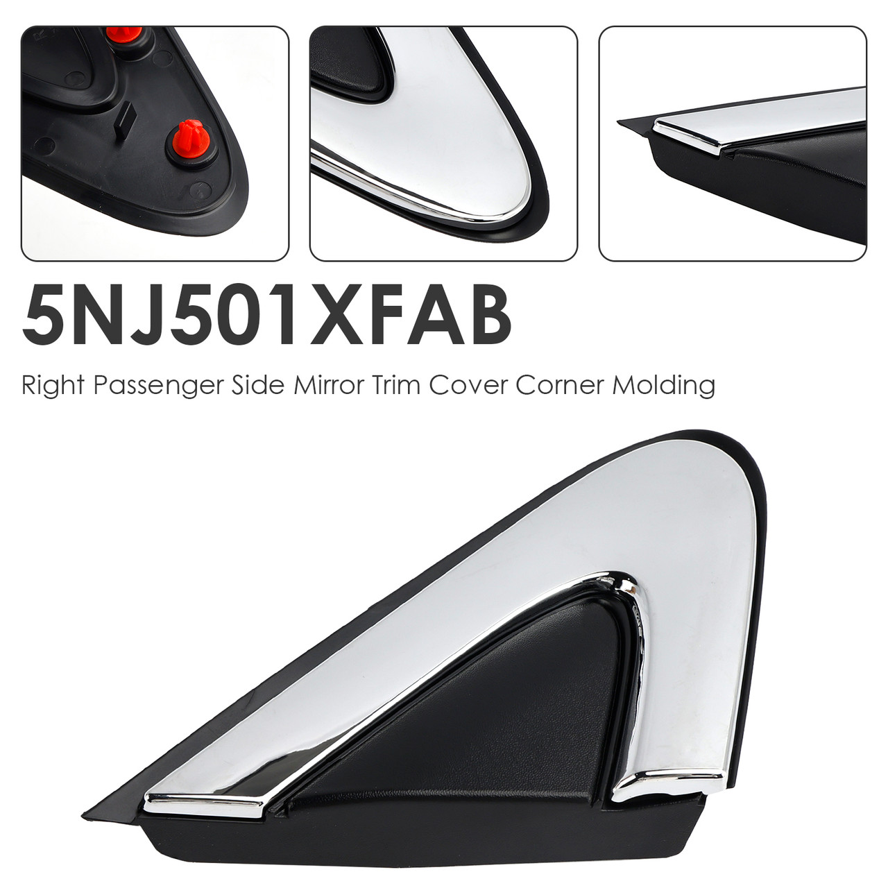 2015-2017 Chrysler 200 Right Passenger Side Mirror Trim Cover Corner Molding 5NJ501XFAA Generic