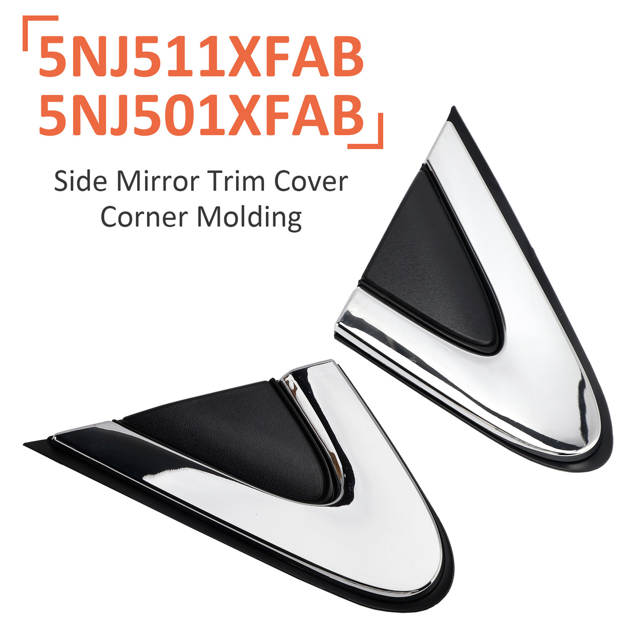 2015-2017 Chrysler 200 Driver Left& Right Side Mirror Trim Cover Corner Molding 5NJ511XFAB, 5NJ501XFAB Generic