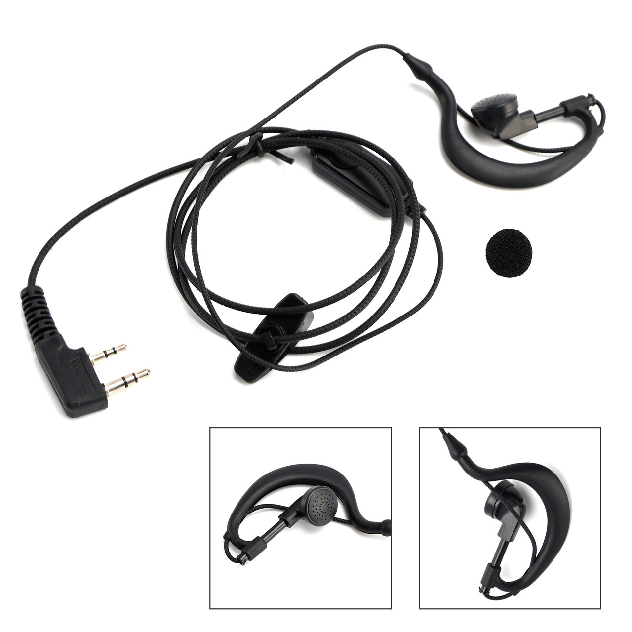 K-031 Pressure Wire Earhook Headset For TK-208 TH-D7 RPU416A KG-UVD1 TG-K4AT