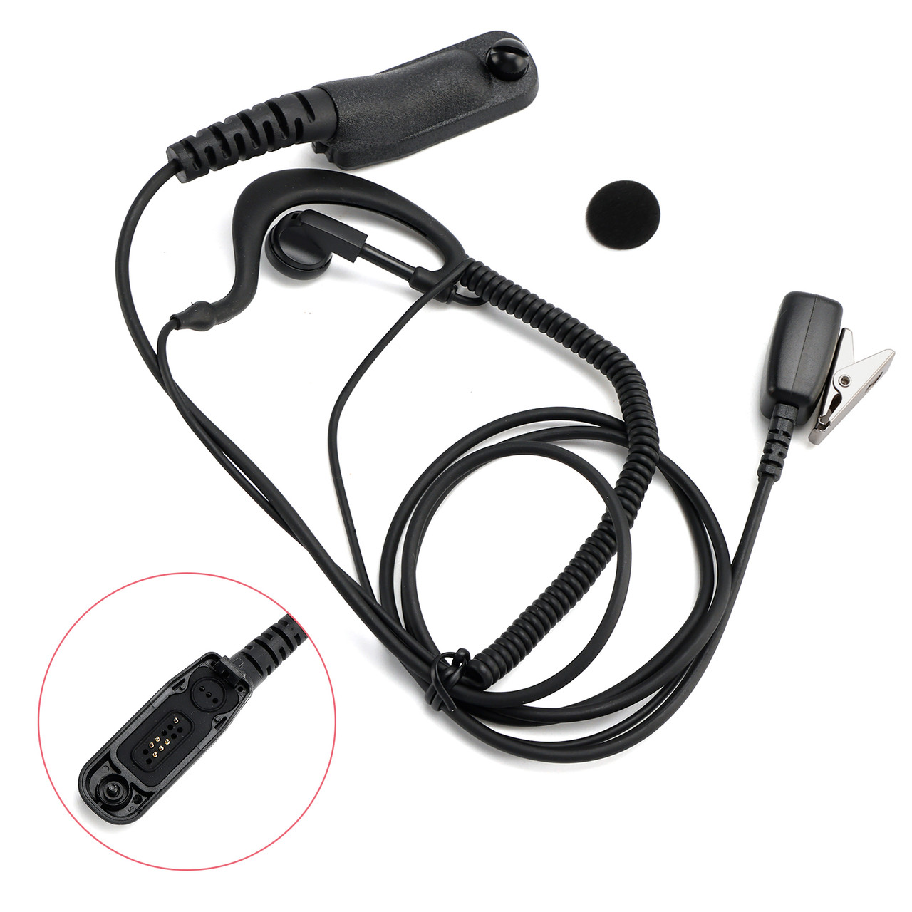 8268-614 Curved Earhook Headset For XPR6300 XiR P8200 DP3400 DGP4150 APX1000