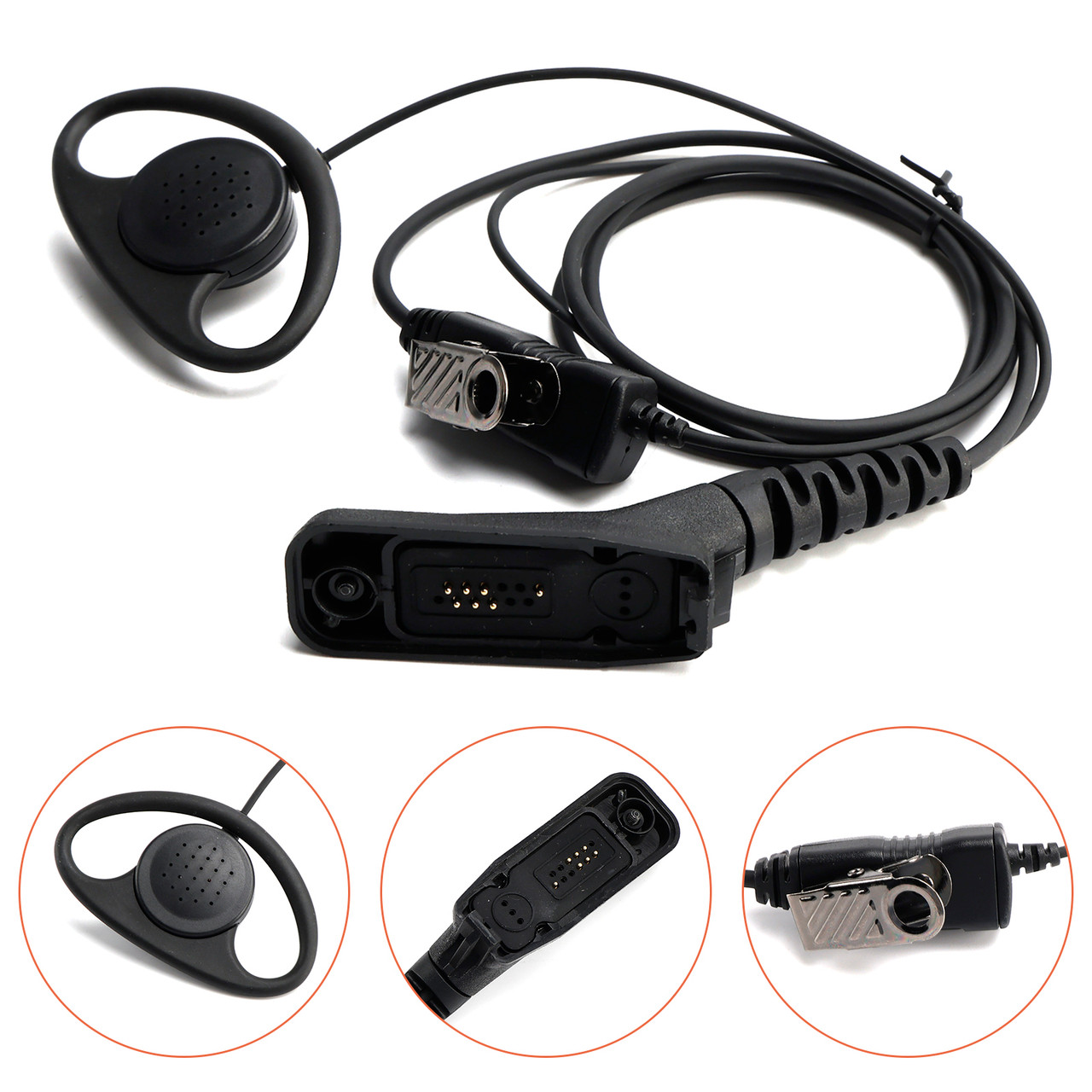 8268-614-D Type Large Earhook Headset For XPR6300 XiRP8200 DP3400 DGP4150 GP328D
