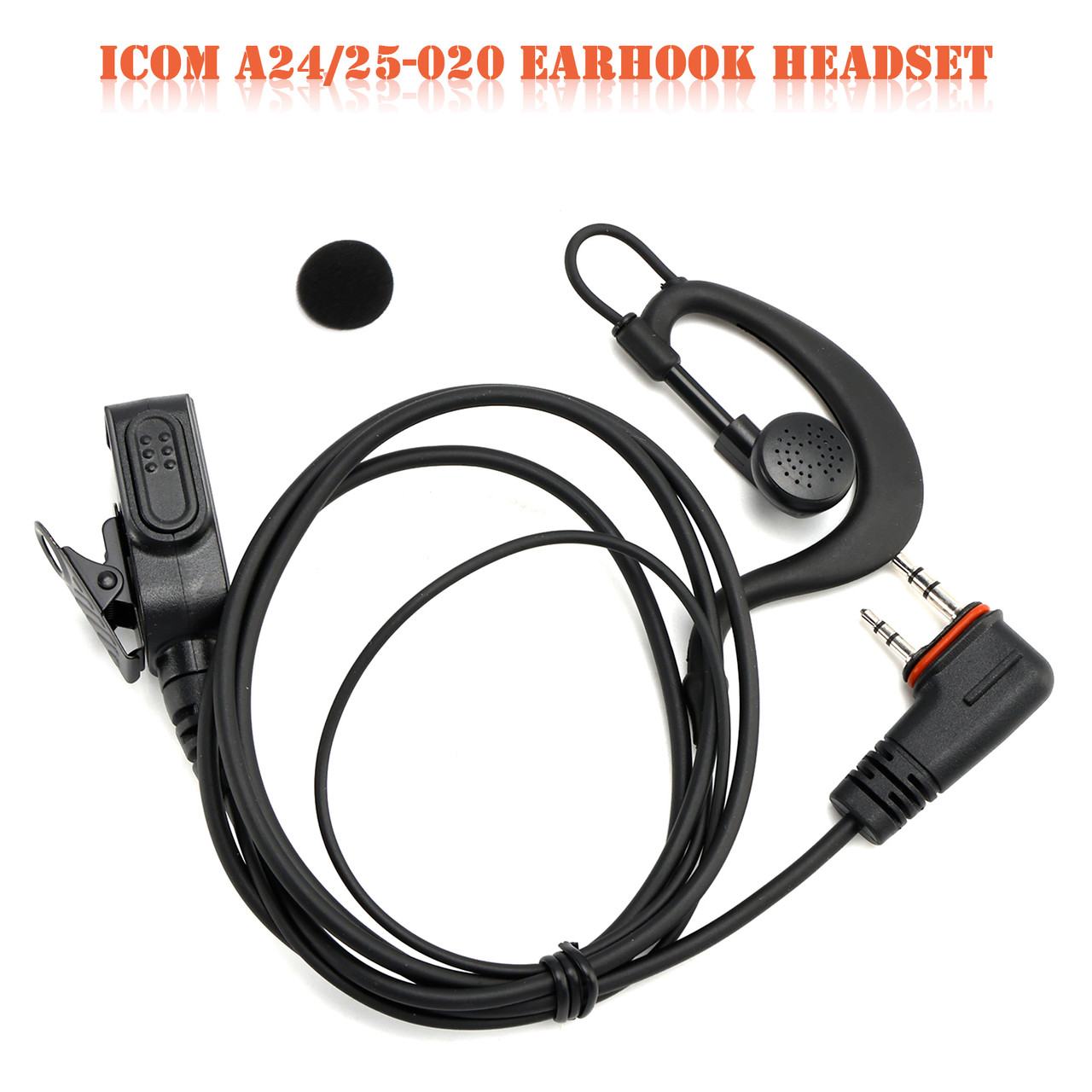 ICOM A24/25-020 Earhook Headset For ICOM A25CE A25N A24 Walkie-Talkie Radio