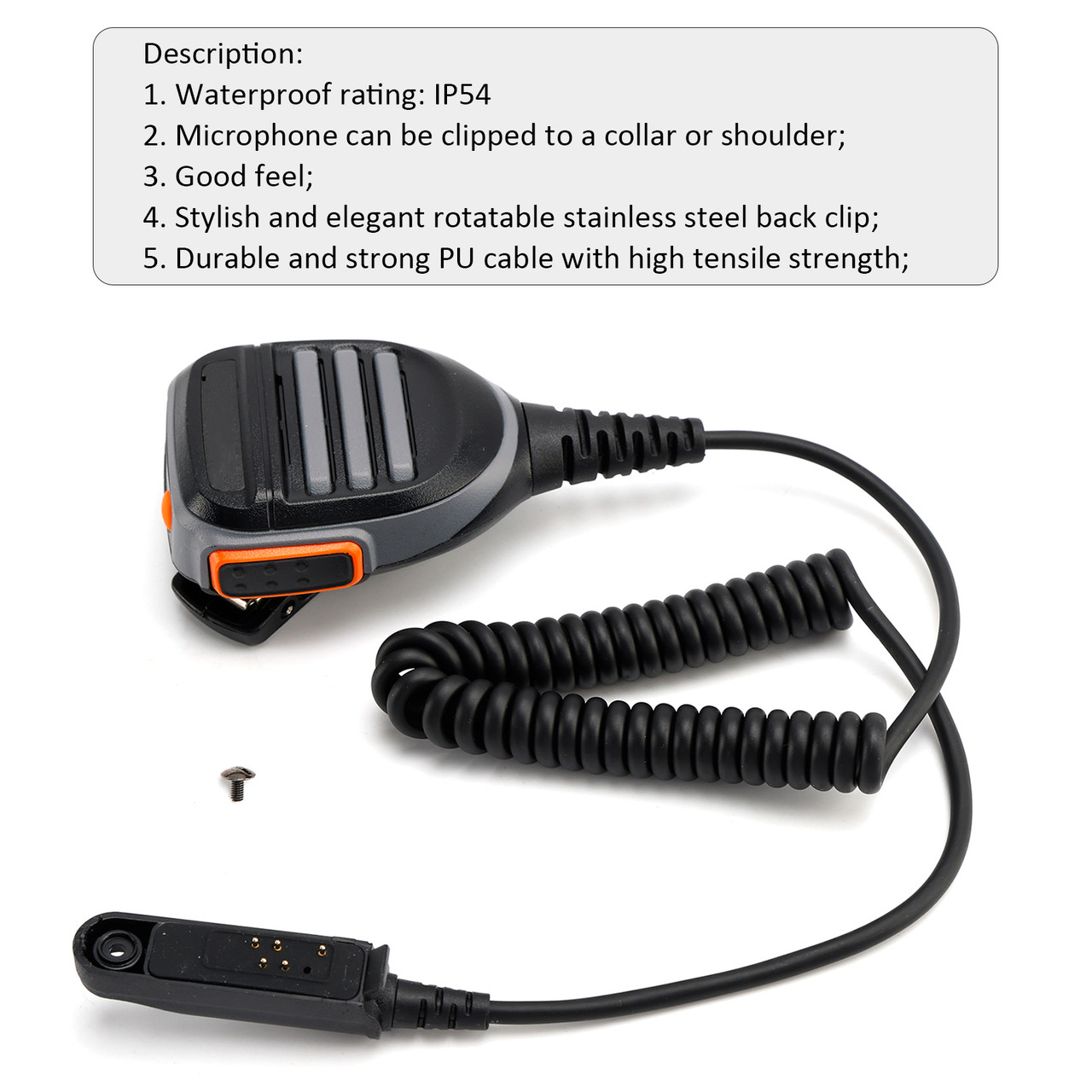 A58/9R-SM10 Microphone Speaker for A58 BF9700 GT-3WP 9R UV-XR R760 Walkie Talkie
