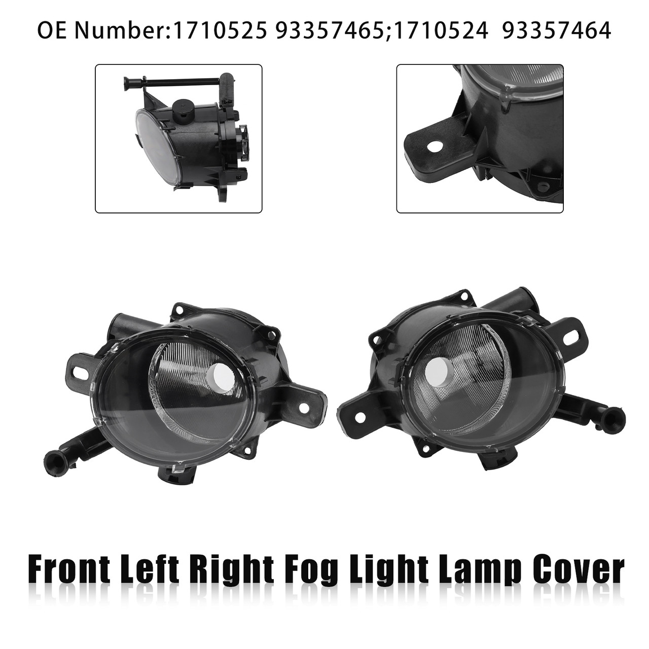 2008-2011 Opel Zafira B (A05) Front Left Right Fog Light Lamp Cover 1710525 1710524 Generic