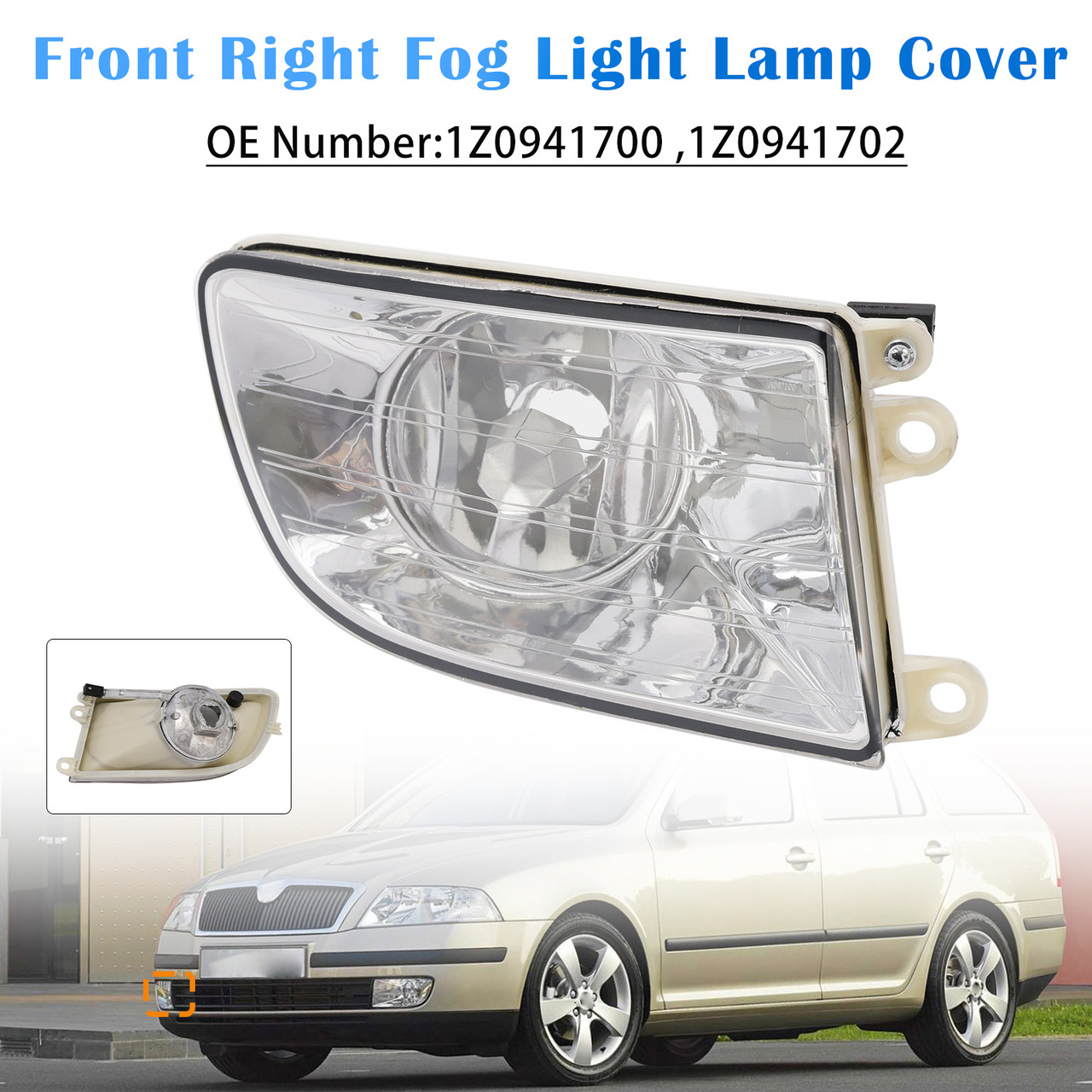 2004-2008 Skoda Octavia II Front Right Fog Light Lamp Cover 1710525 93357465 Generic