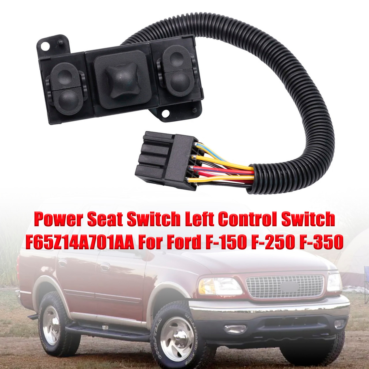 1993-2012 Ford Econoline/ Super Power Seat Switch Left Control Switch F65Z14A701AA Generic