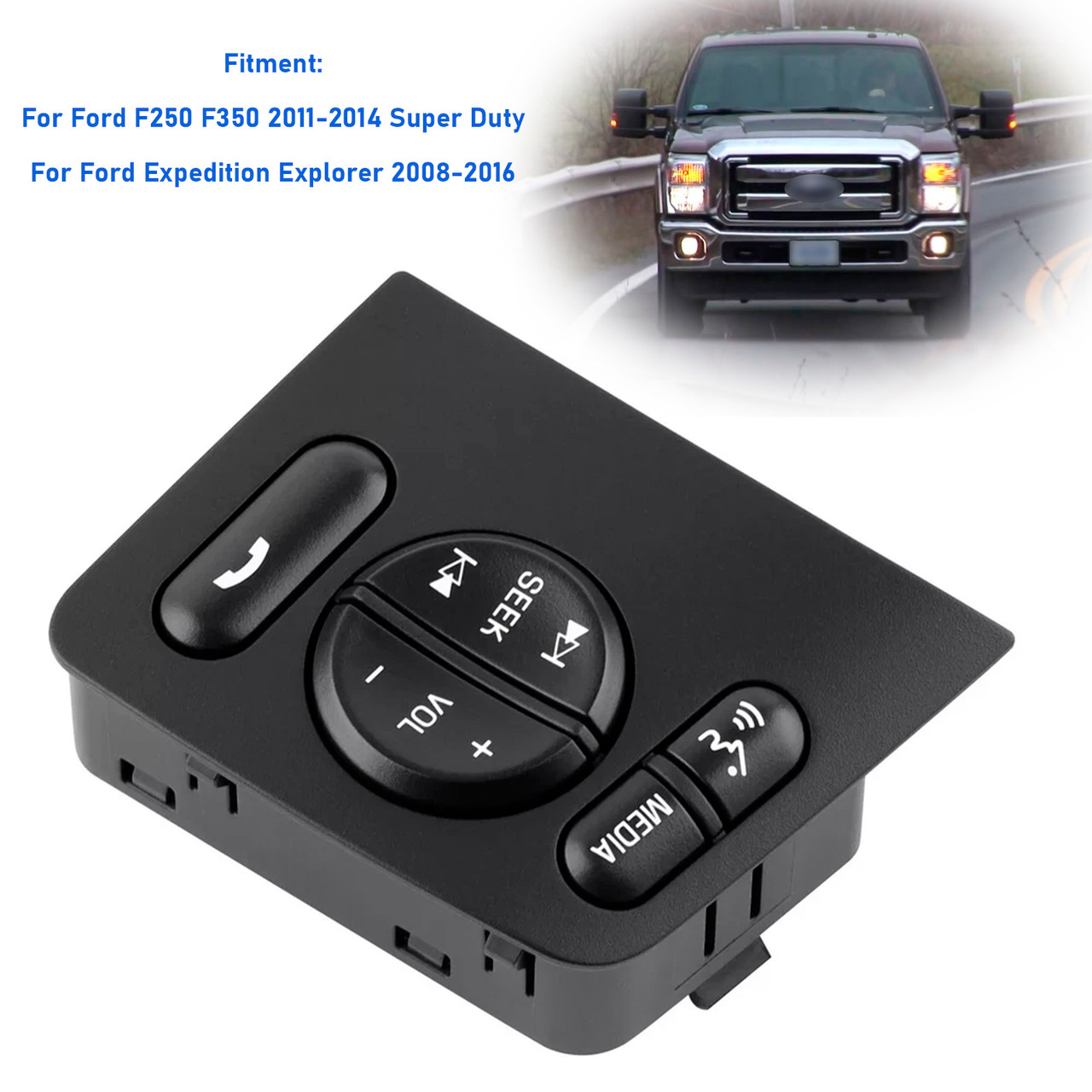 2011-2014 Ford F250 F350 Super Duty Steering Wheel Media Control Button DC3T9E740BAW Generic