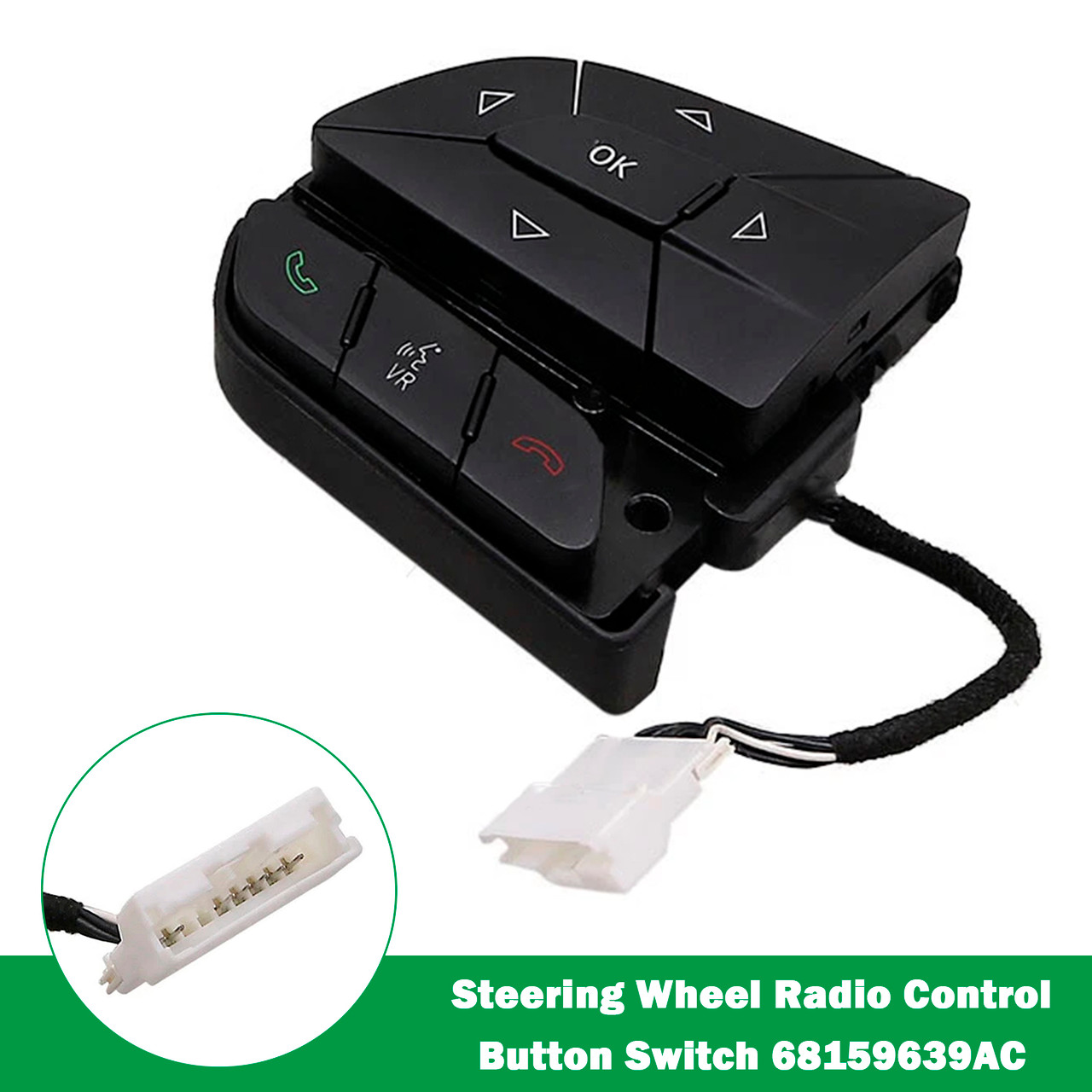 2014-2021 Grand Cherokee Steering Wheel Radio Control Button Switch 68159639AC Generic