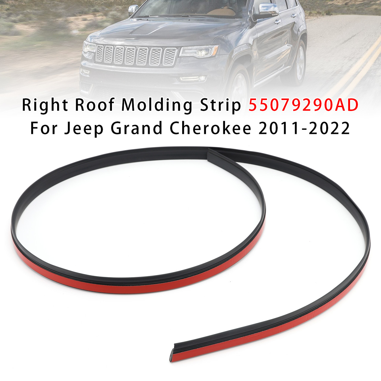 2011-2022 Jeep Grand Cherokee Right Roof Molding Strip 55079290AD