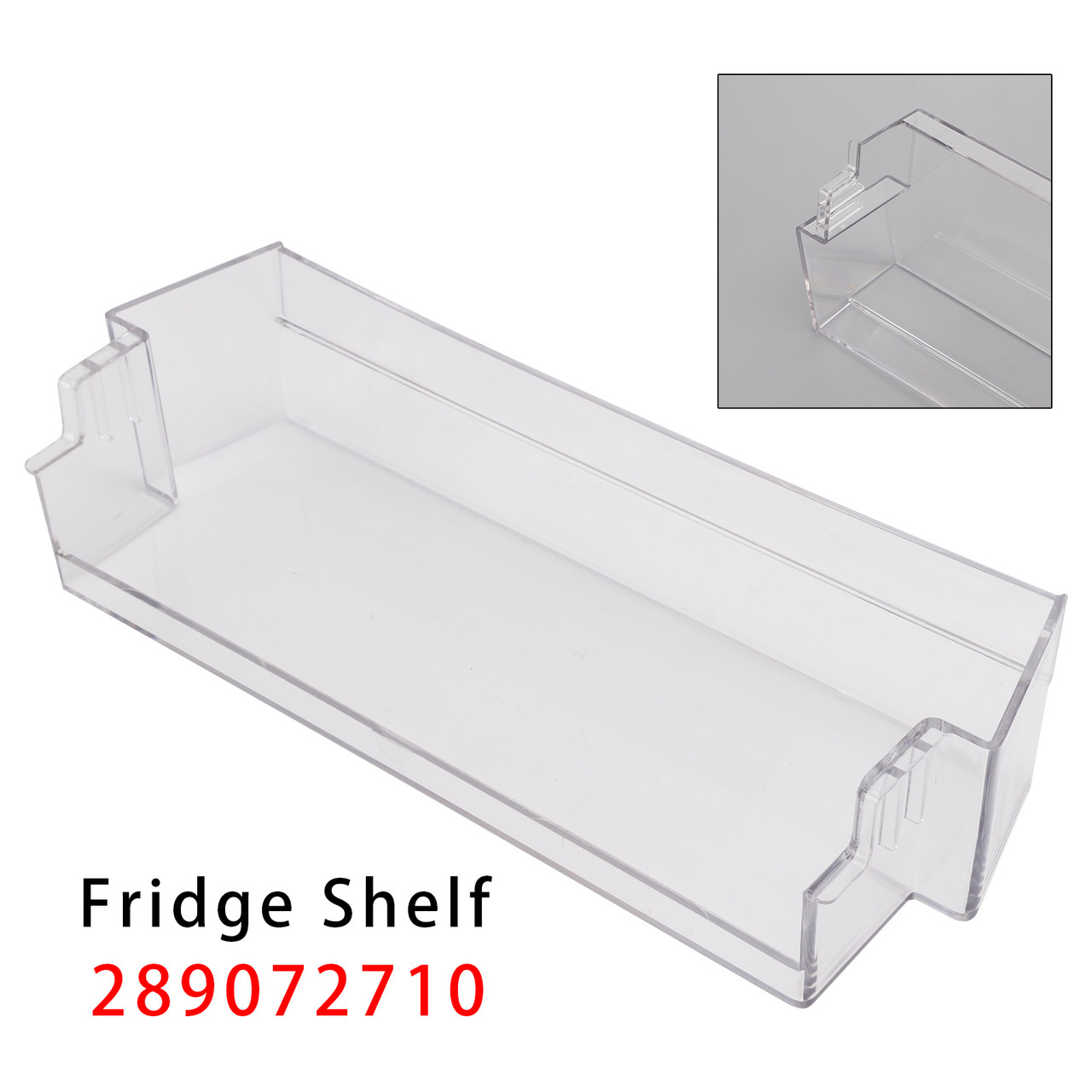Fridge Shelf Grey Clear Middle or top Door Bin 306mm 289072710 For Dometic Caravan
