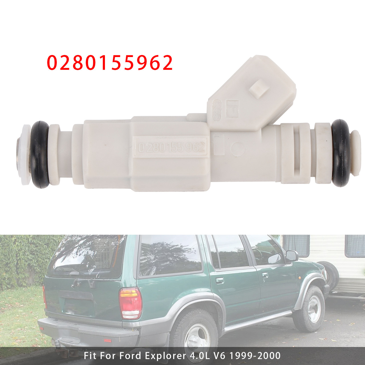 1999-2000 Ford Explorer 4.0L V6 1Pcs Fuel Injector 0280155962 Generic