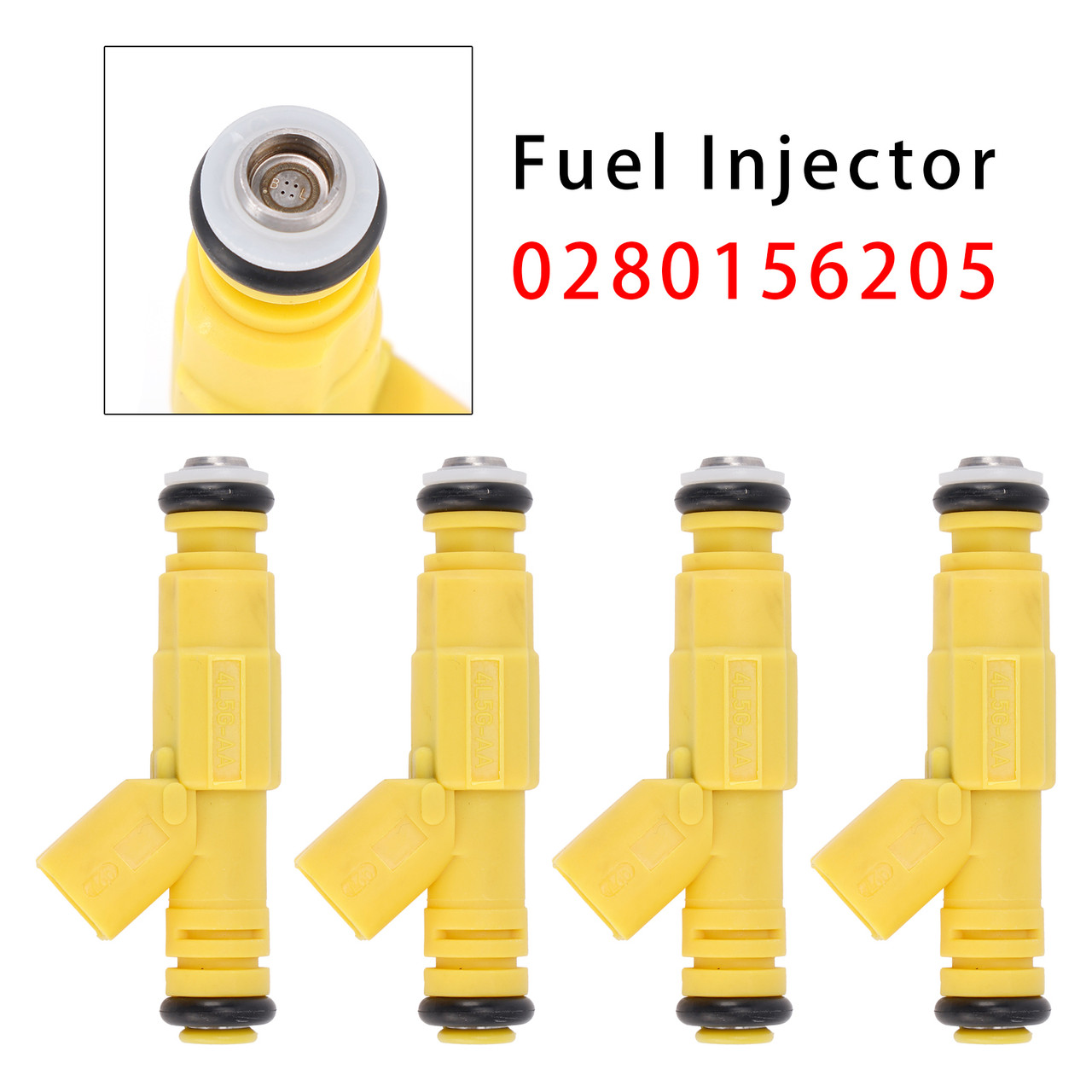 2004-2006 Ford Ranger 2.3L L4 4Pcs Fuel Injector 0280156205 FJ464 Generic