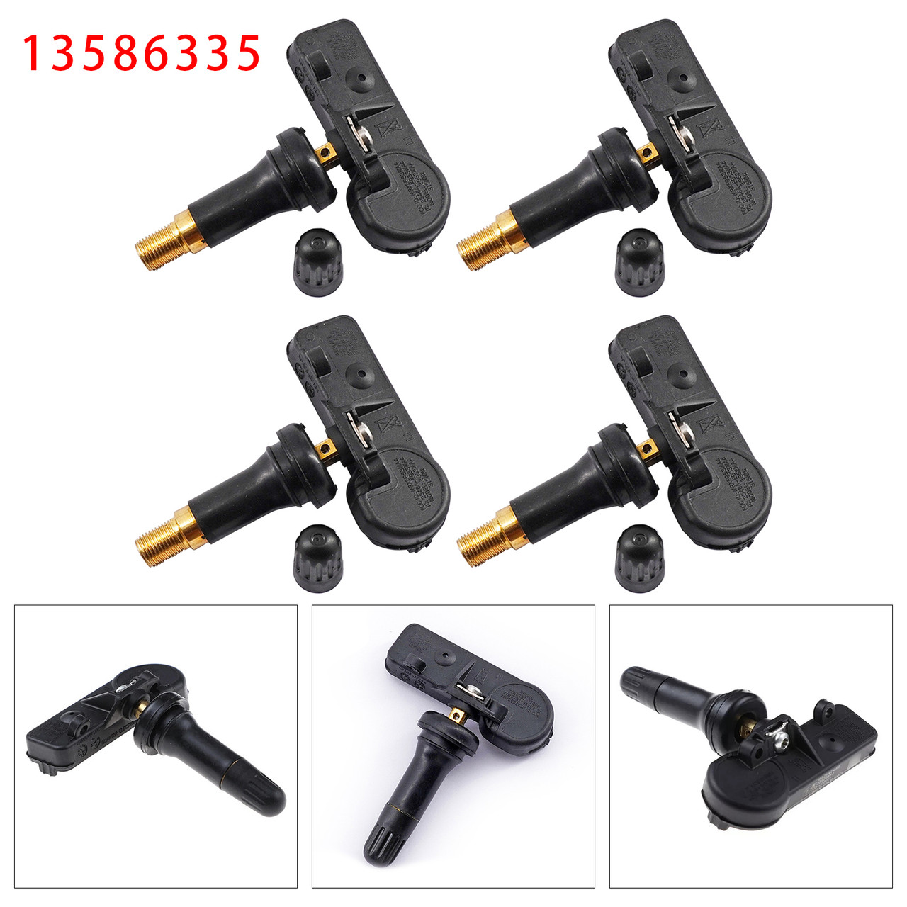 2007-2014 Chevy Traverse Aveo HHR Impala 4X TPMS Tire Pressure Sensor 13586335 Generic
