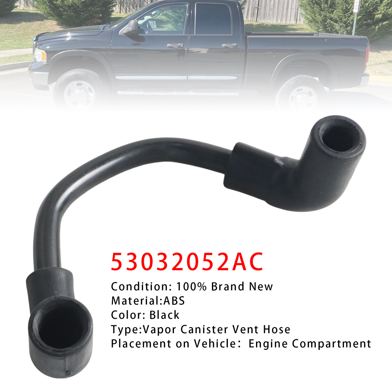 2002-2005 Dodge Ram 1500 2500 Vapor Canister Vent Hose 53032052AC
