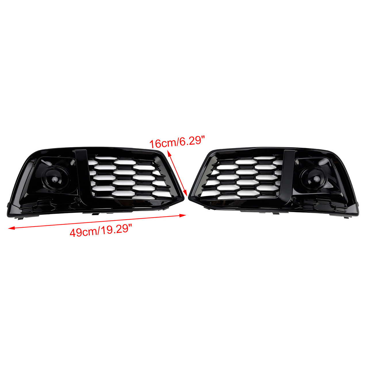2018-2022 Audi Q5 Standard Version 2PCS Front Bumper Cover Grille Generic