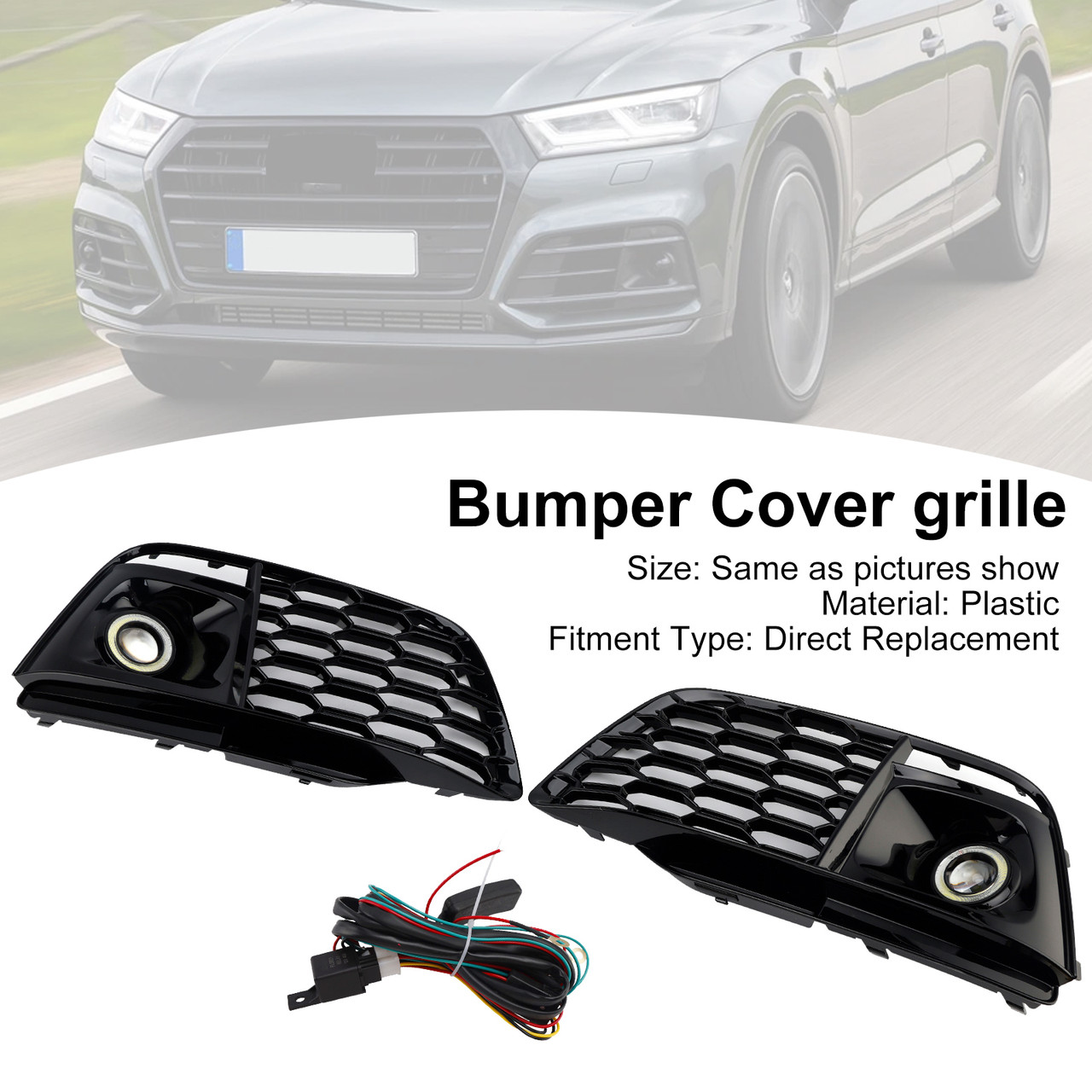 2018-2022 AUDI SQ5 Q5 Sline Fog Light Grille Cover 80A807680L Generic