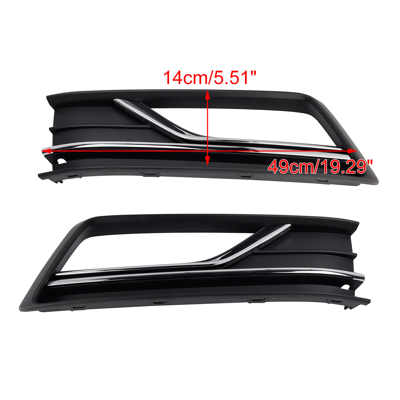 2016-2019 VW Passat B8 2PCS Fog Light Lamp Grille Cover 561854661M Chrome Generic