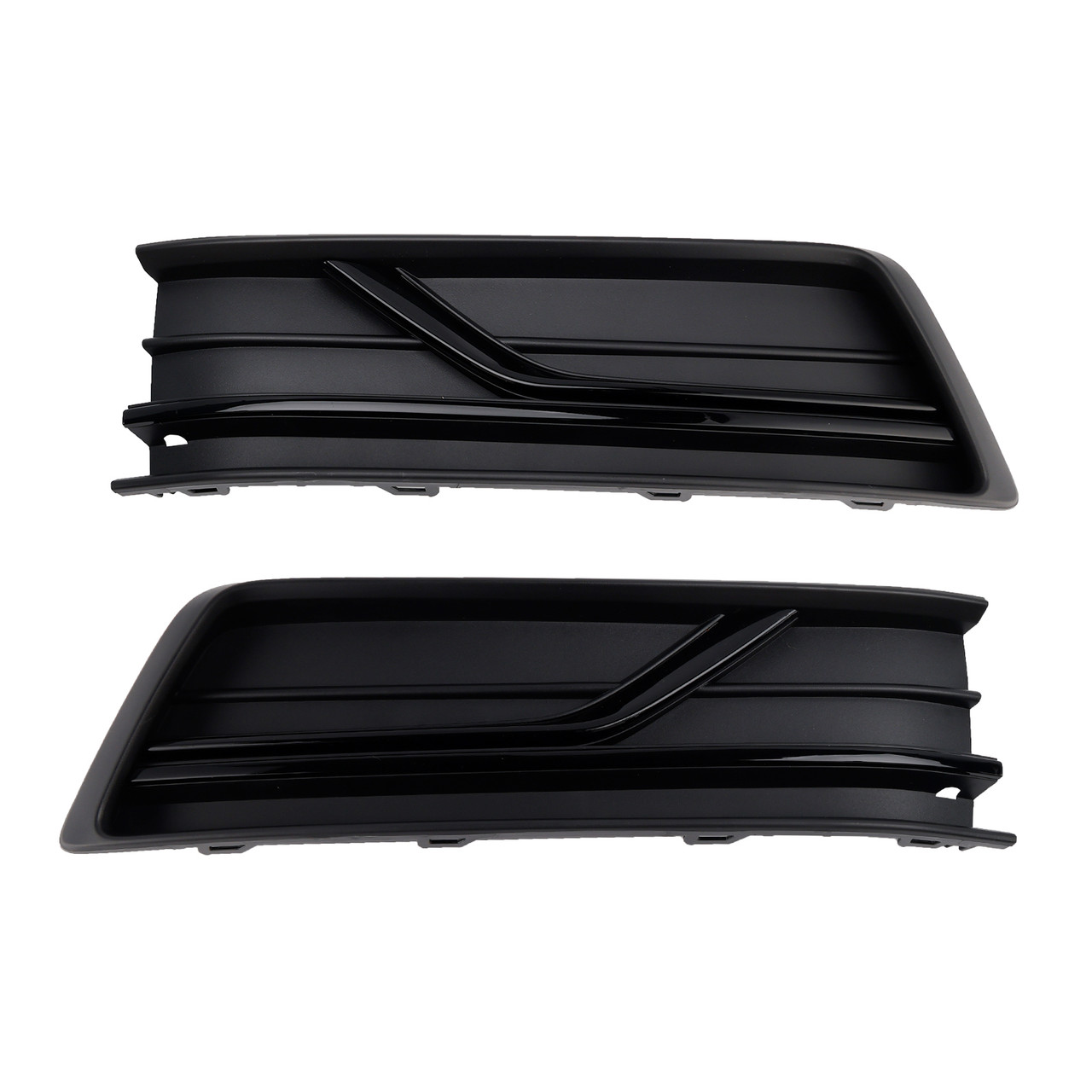 2016-2019 VW Passat B8 2PCS Front Left and Right Side Fog Light Cover Gloss Black Generic