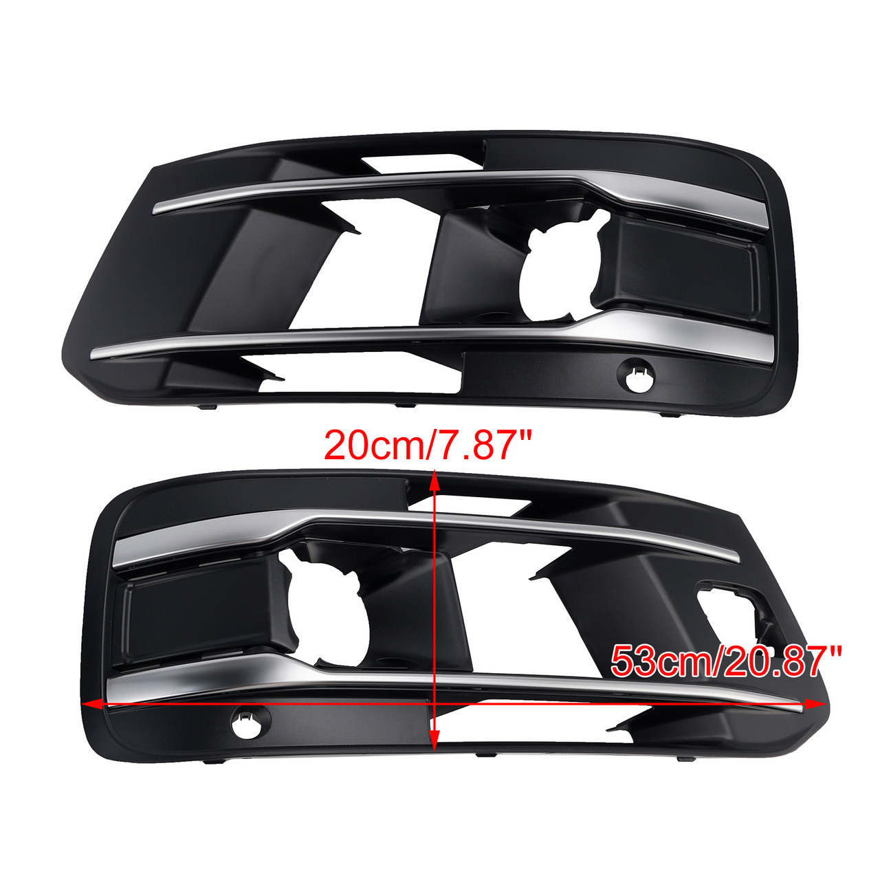 2016-2019 Audi Q7 2PCS Front Bumper Fog Light Grille Cover 4M0807682AA4W3 Generic