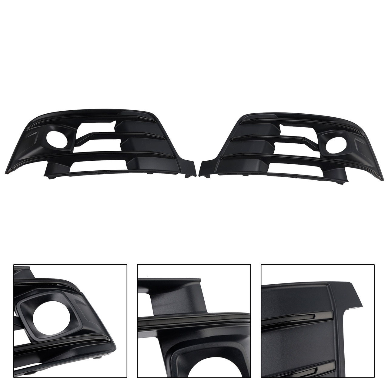 2016-2019 Audi Q7 S-line 2PCS Front Bumper Fog Light Grille Cover 4M0807681E Generic