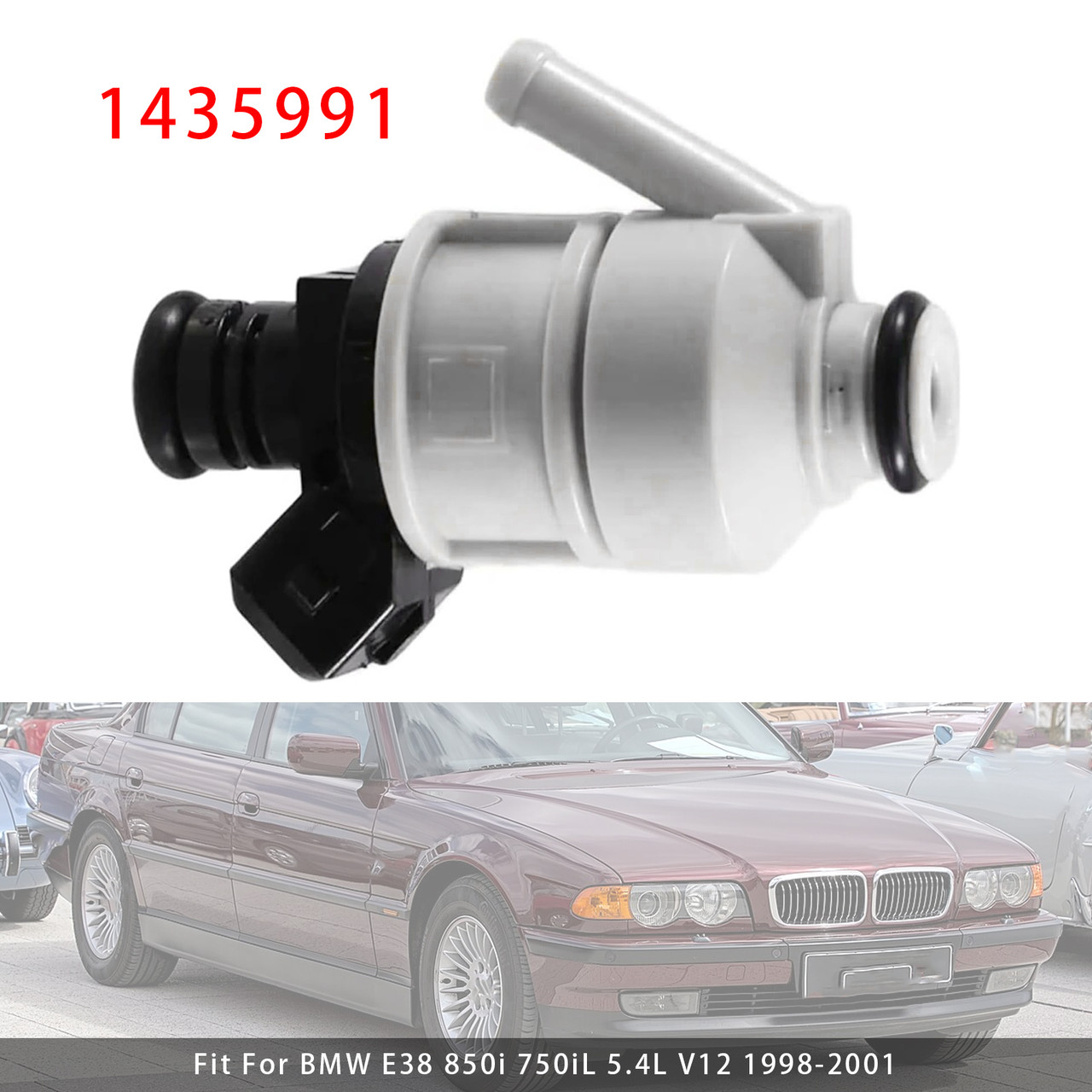 1998-2001 BMW E38 850i 750iL 5.4L V12 1Pcs Fuel Injector 1435991 Generic