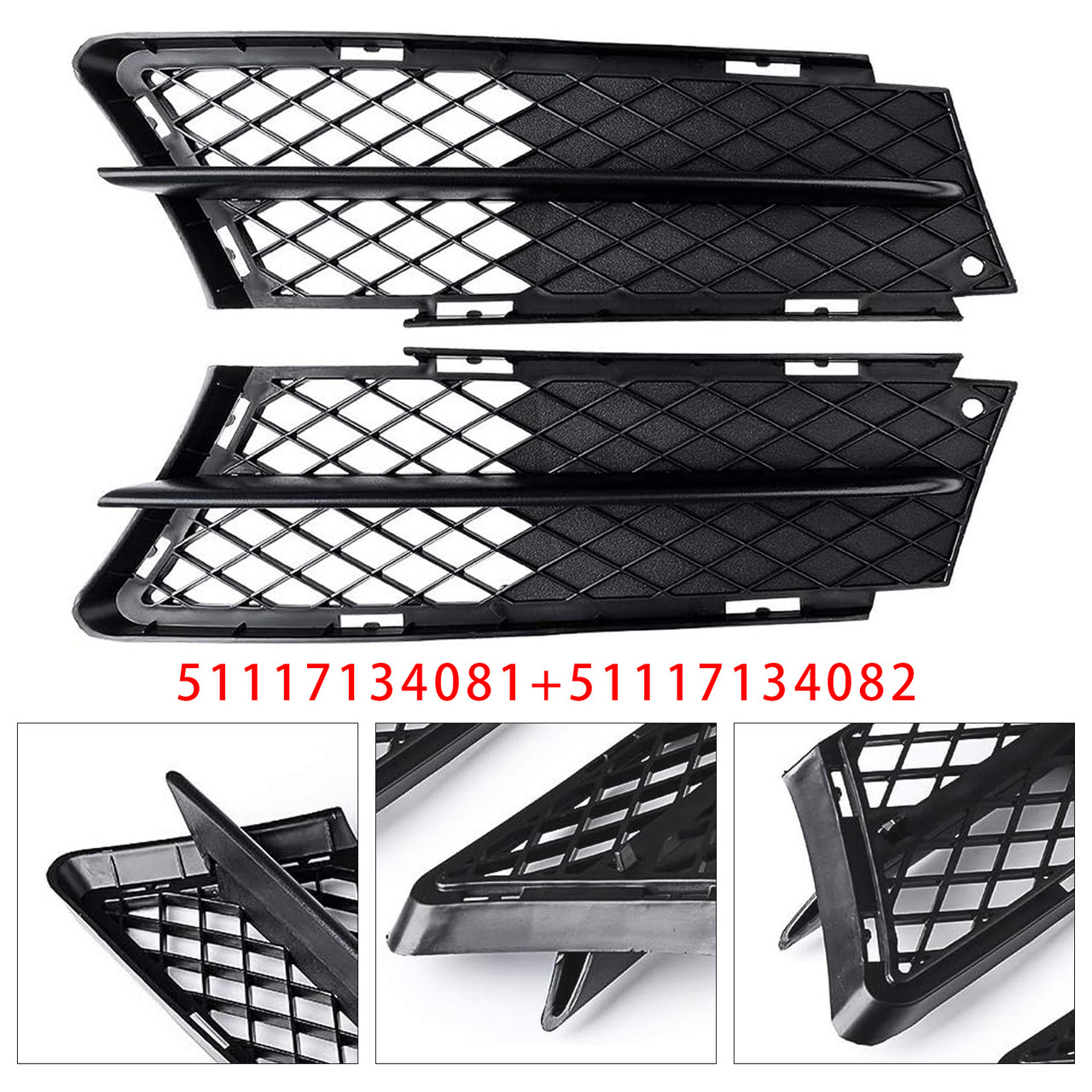 2006-2008 BMW 3 Series E90 E91 Front Fog Light Grille 51117134081 Generic