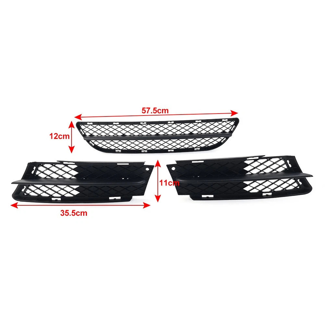2006-2008 BMW 3 Series E90 E91 Front Bumper Lower Grille Set 51117134074 Generic