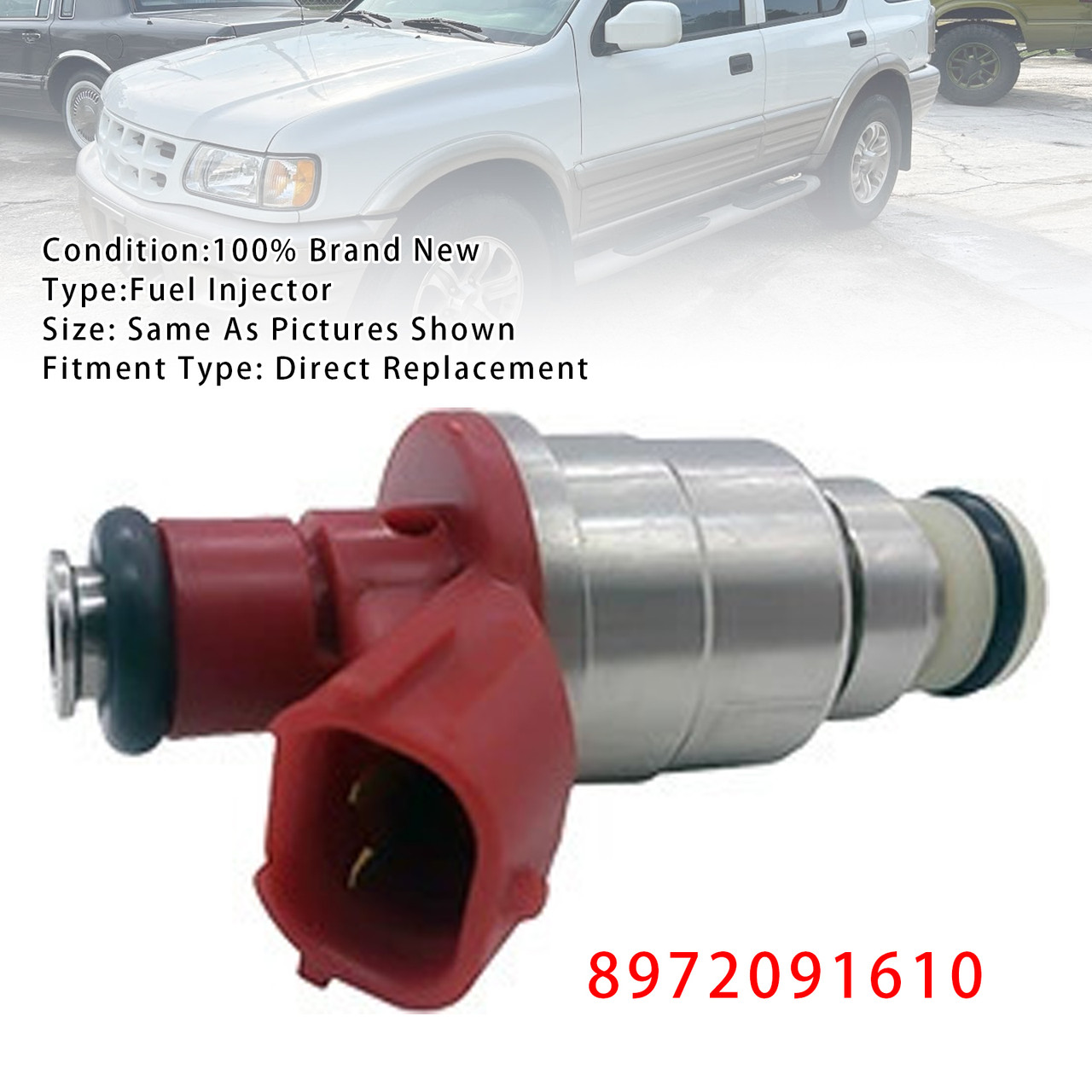 1999-2003 ISUZU Rodeo TFR/TFS 6VD1 3.2 V6 1Pcs Fuel Injector 8972091610 Generic