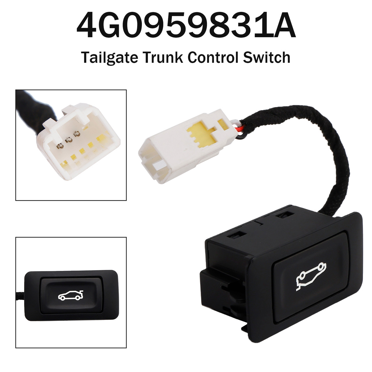 2006-2015 Audi A4 A6 A7 A8 Q3 Q5 Q7 Boot Tailgate Trunk Control Switch 4G0959831A Generic