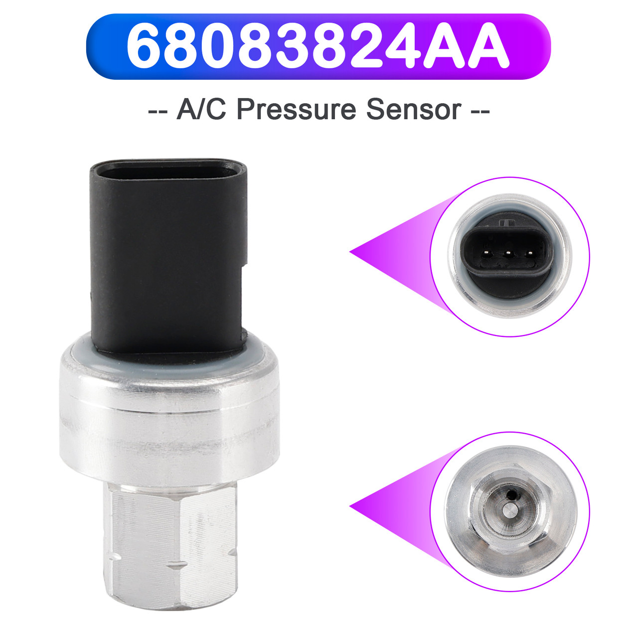 2012-2015 Ram 1500 C/V A/C Pressure Sensor 68083824AA Generic
