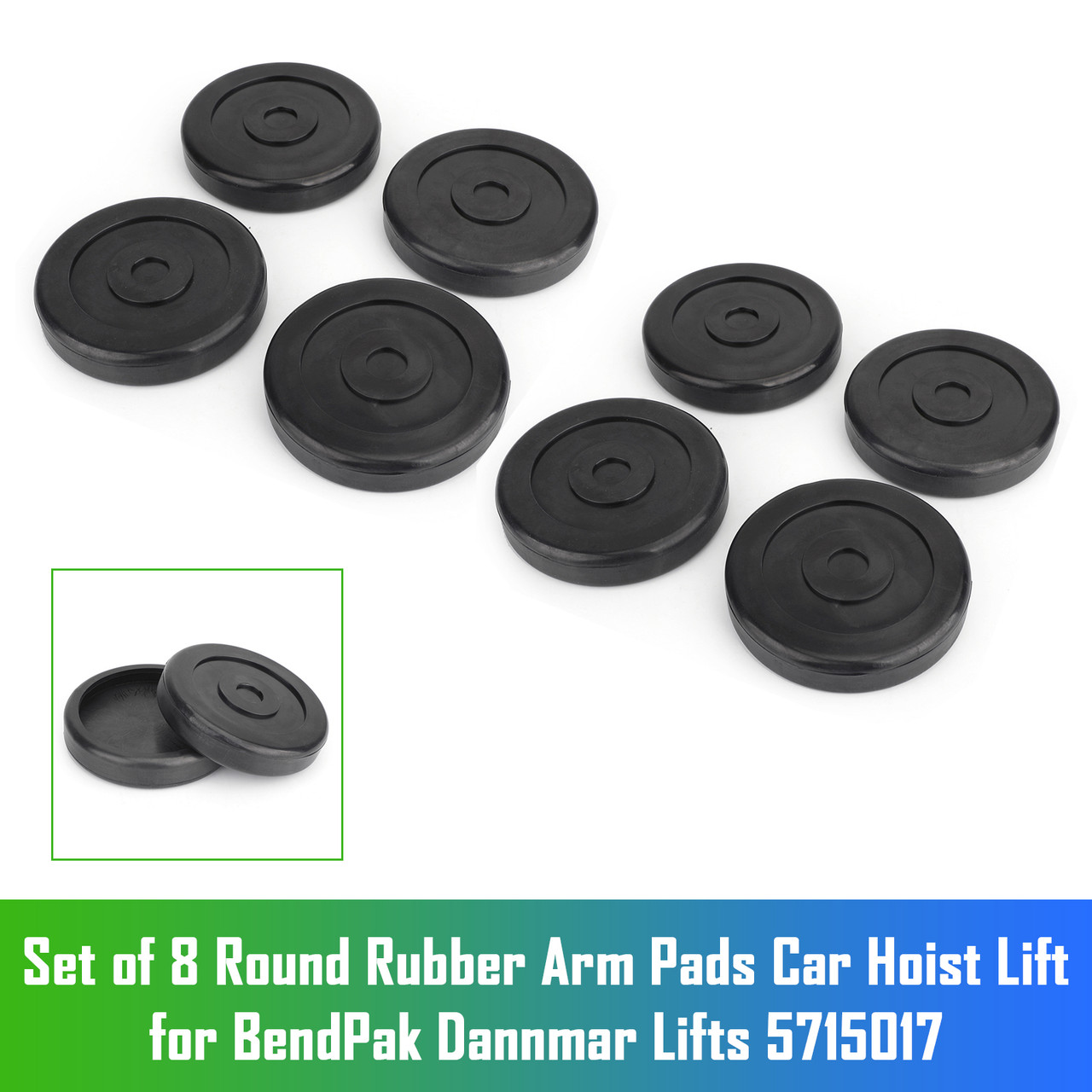BendPak Dannmar Lifts Set of 8 Round Rubber Arm Pads Car Hoist Lift 5715017 Generic