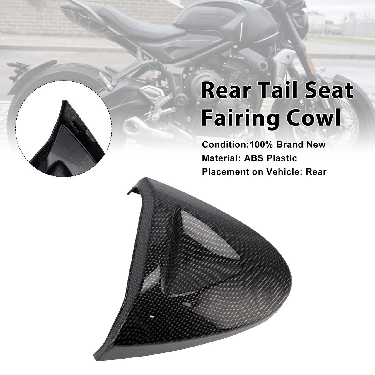 2022-2025 Trident 660 Rear Tail Seat Fairing Cowl Cover Carbon Generic