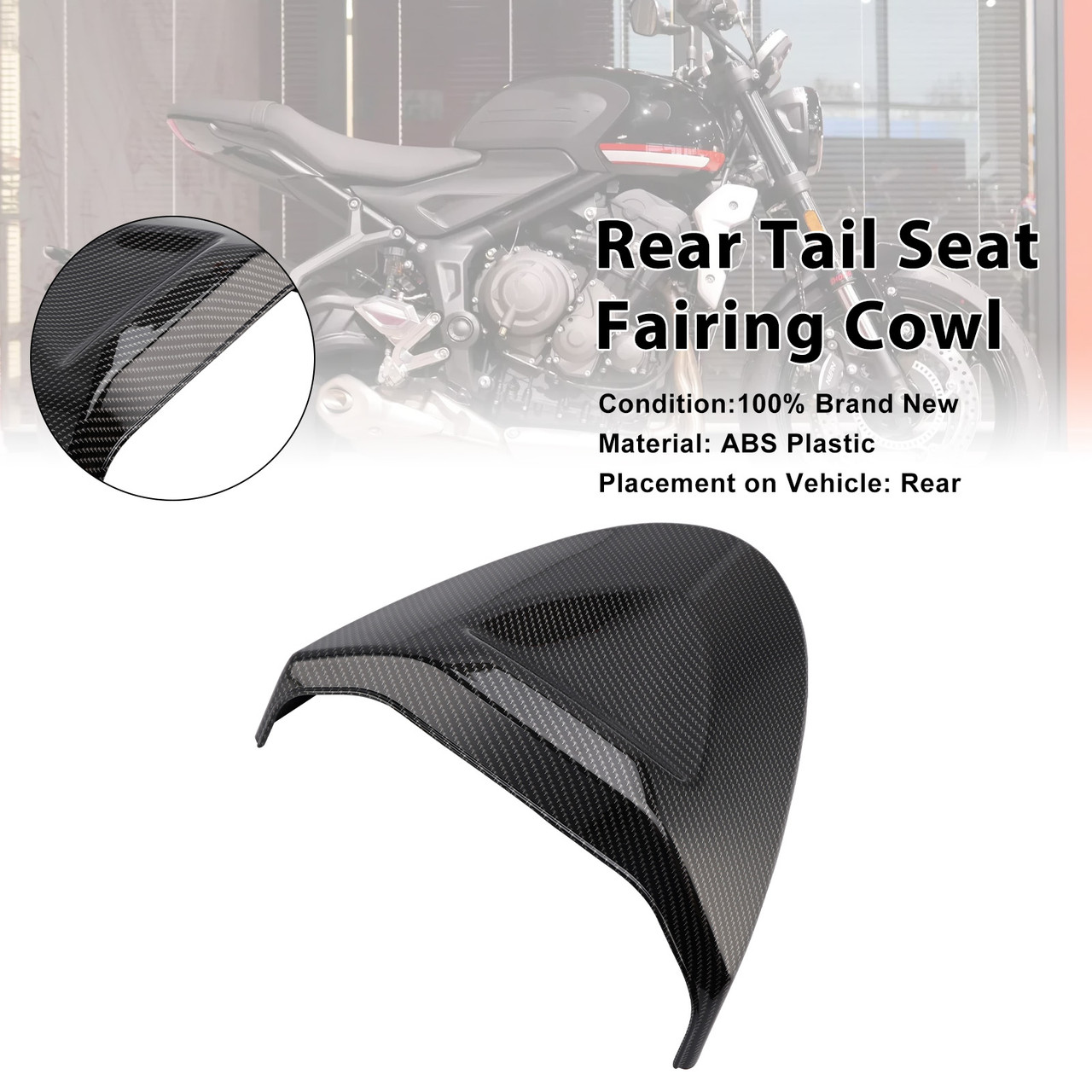 2022-2025 Trident 660 Rear Tail Seat Fairing Cowl Cover Carbon Generic
