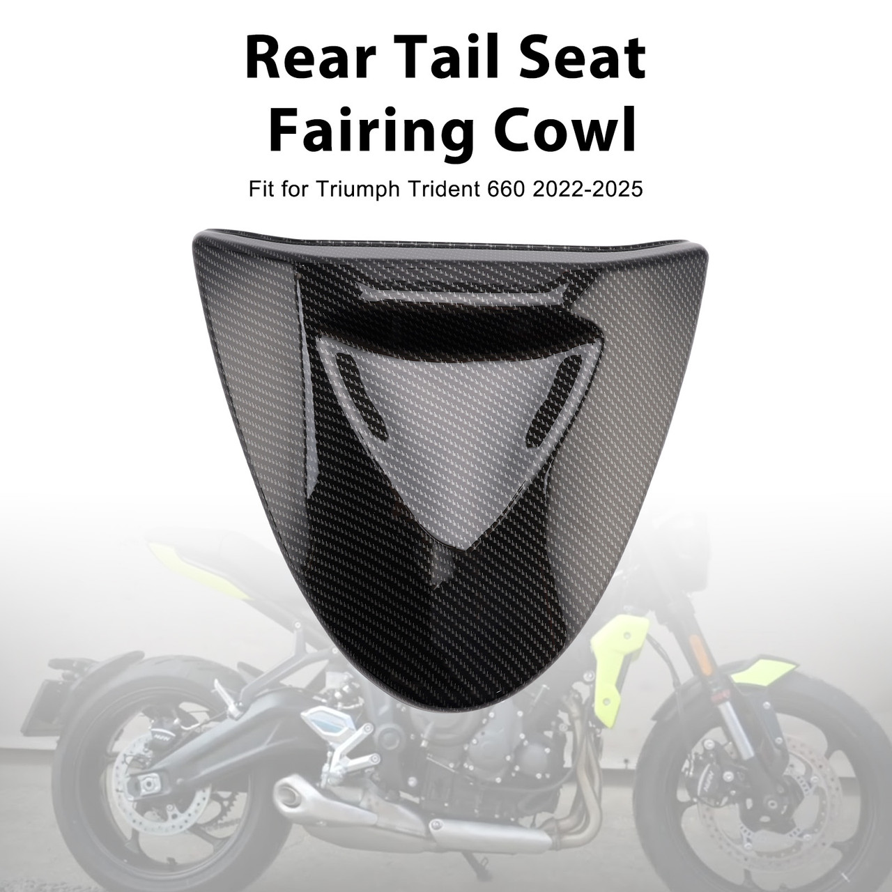 2022-2025 Trident 660 Rear Tail Seat Fairing Cowl Cover Carbon Generic