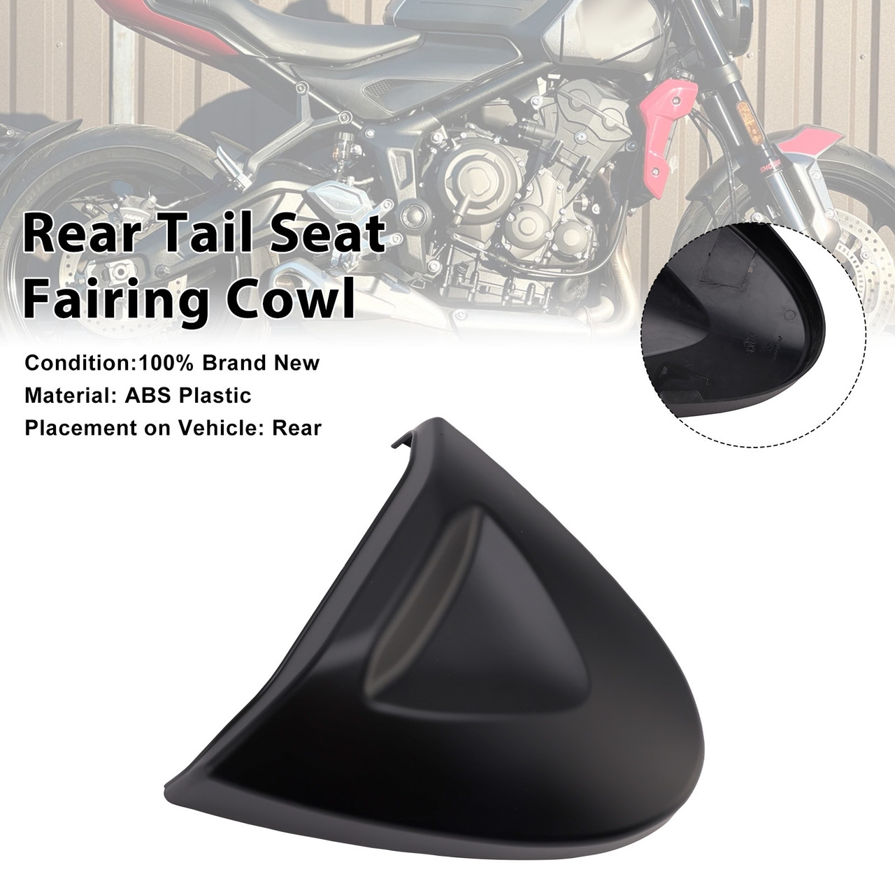 2022-2025 Trident 660 Rear Tail Seat Fairing Cowl Cover Matte Black Generic