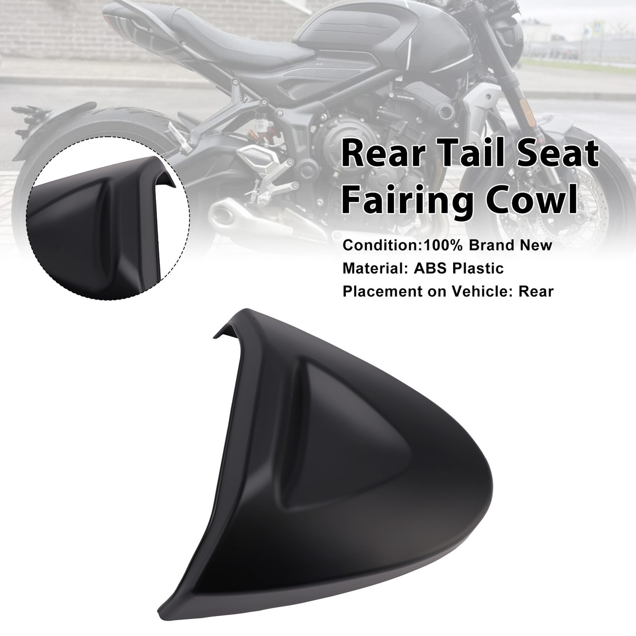 2022-2025 Trident 660 Rear Tail Seat Fairing Cowl Cover Matte Black Generic